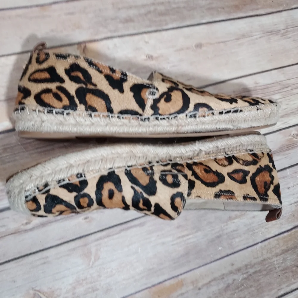 Sam Edelman Khloe calf hair leopard espadrilles 8.5